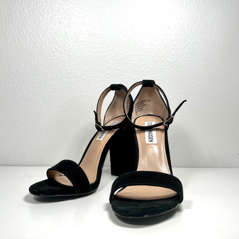 Steve Madden Carrson in Black Suede (Size 6.5)